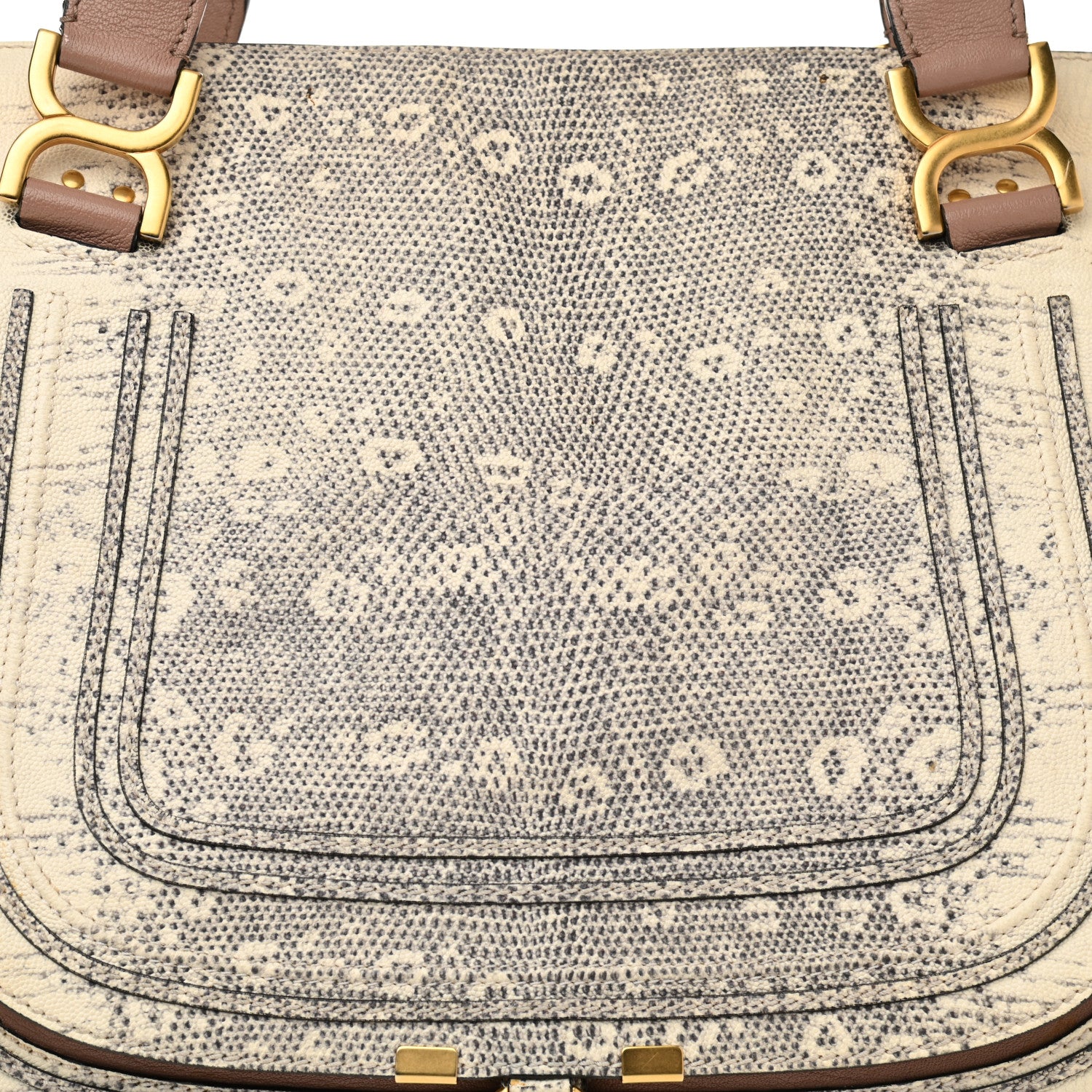 Chloe Calfskin Lizard Embossed Large Marcie Satchel 8 of 20