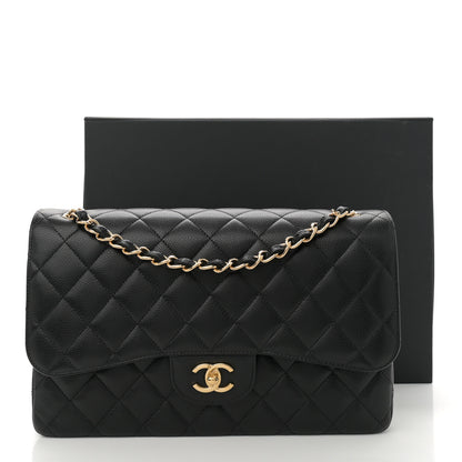 Chanel Caviar Quilted Jumbo Double Flap Black 11 of 11