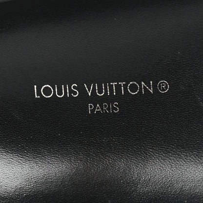 Louis Vuitton Calfskin Embossed Monogram Sunset Flat Comfort Mule 37 Black 8 of 9