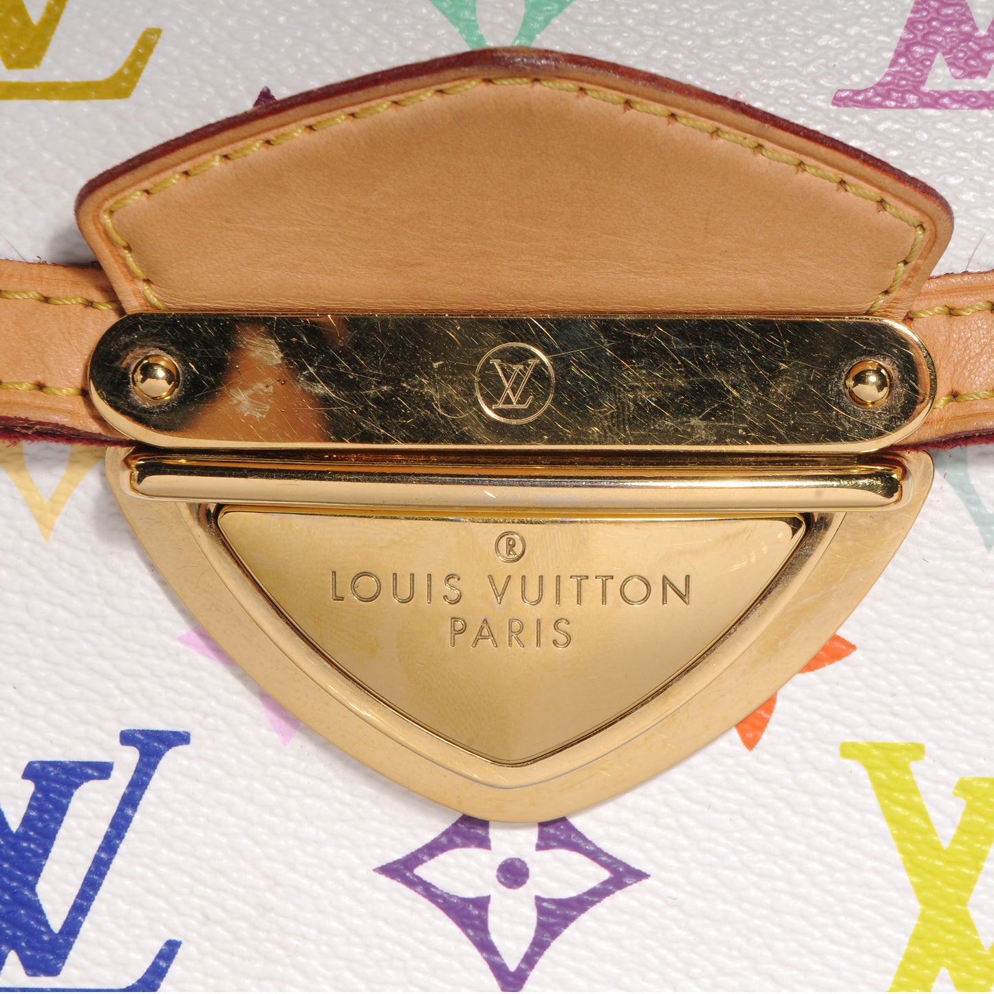 Monogram Multicolor Beverly GM White
