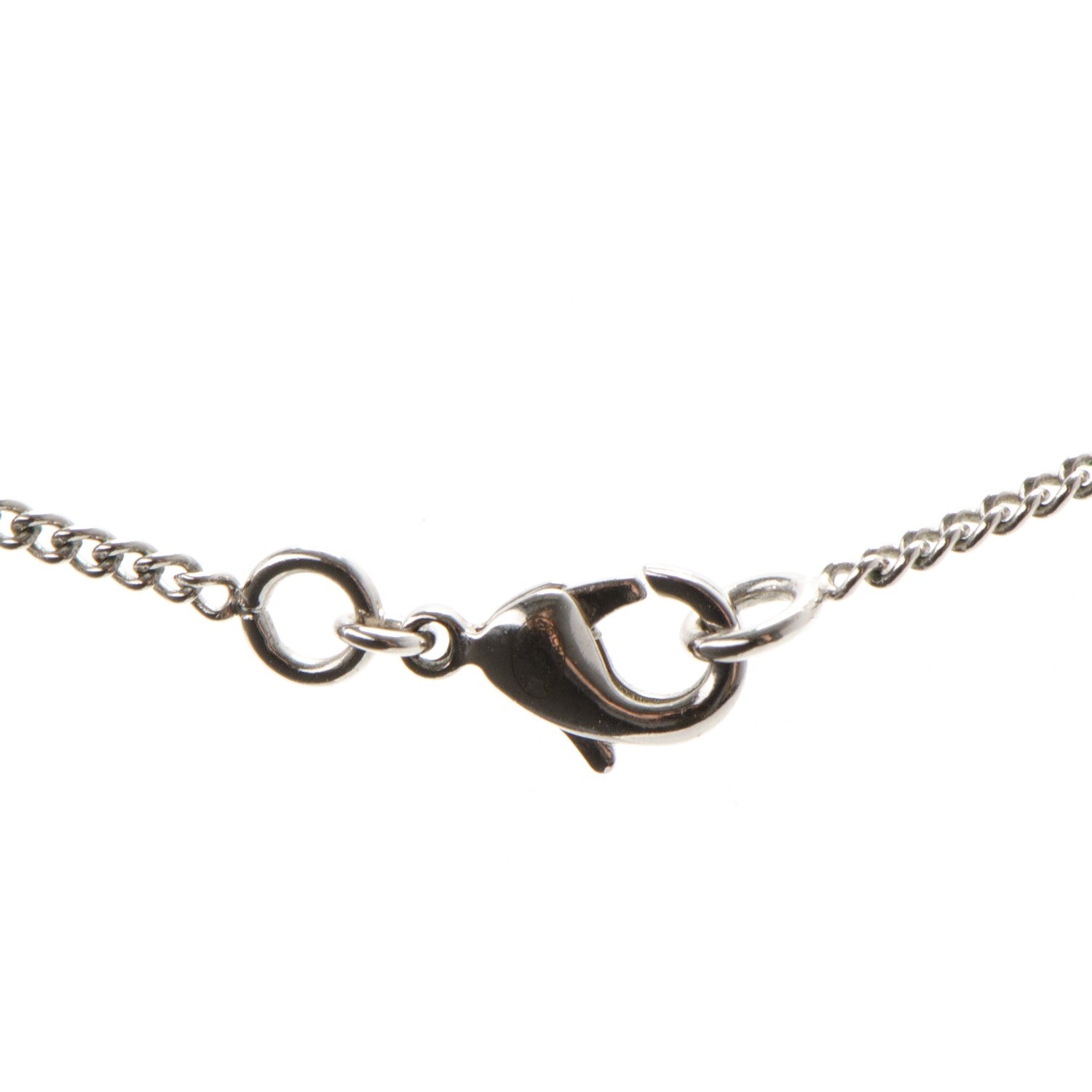 Chanel Baguette Crystal Pearl CC Lariat Necklace Silver 3 of 4