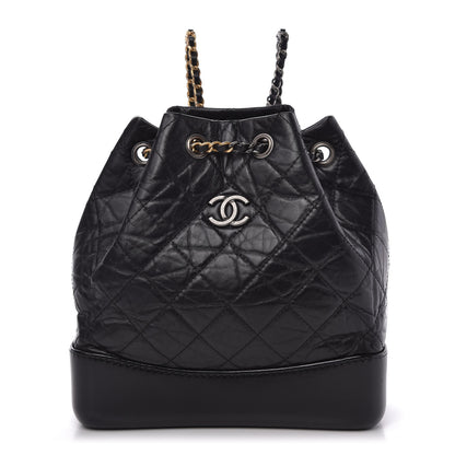 Chanel Aged Calfskin Quilted Small Gabrielle Backpack Black 1 of 10