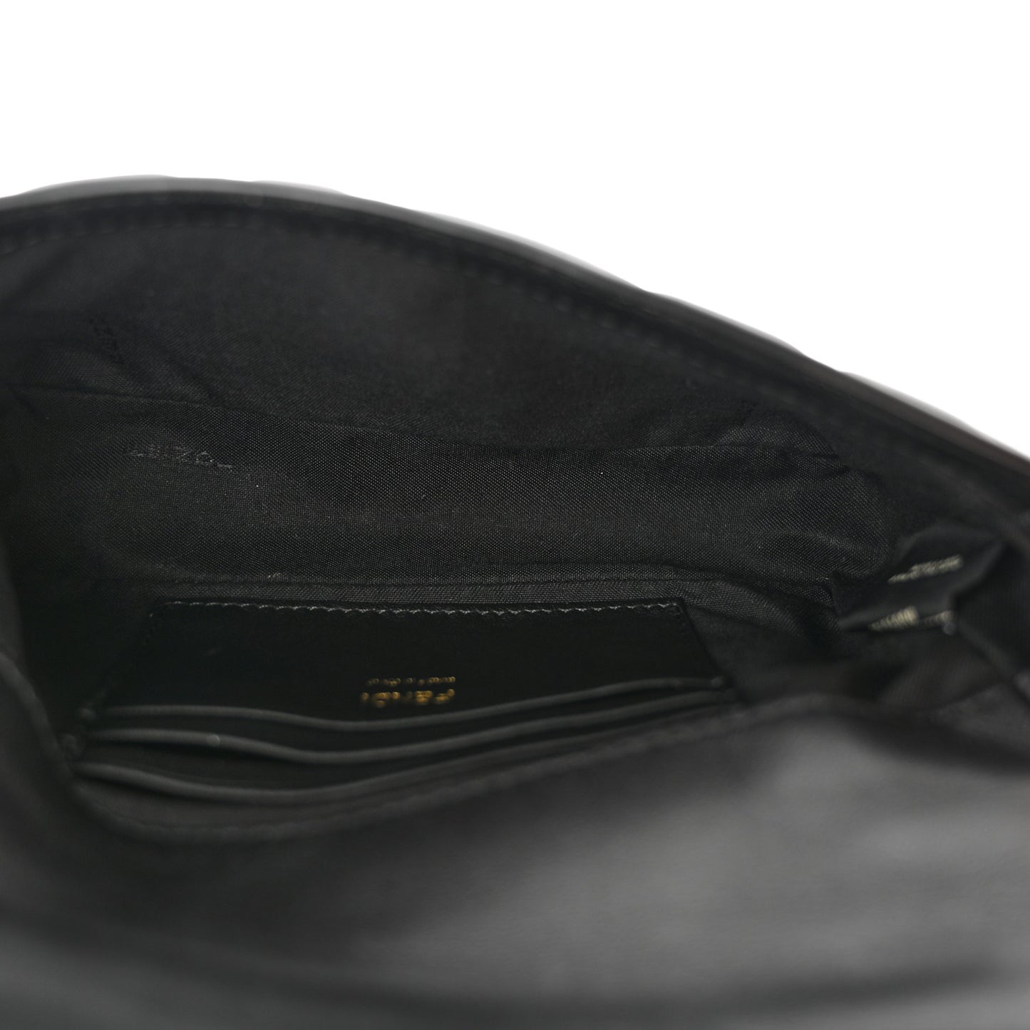 Nappa FF 1974 Embossed Mini Baguette Black