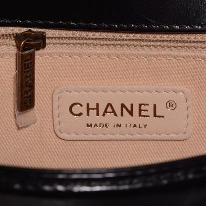 Chanel Glazed Calfskin Quilted Large Boy Flap Black 8 of 9