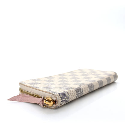 Louis Vuitton Damier Azur Clemence Wallet Rose Ballerine 4 of 10