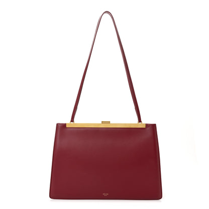 Celine Patina Box Calfskin Medium Clasp Bag Scarlet 1 of 19