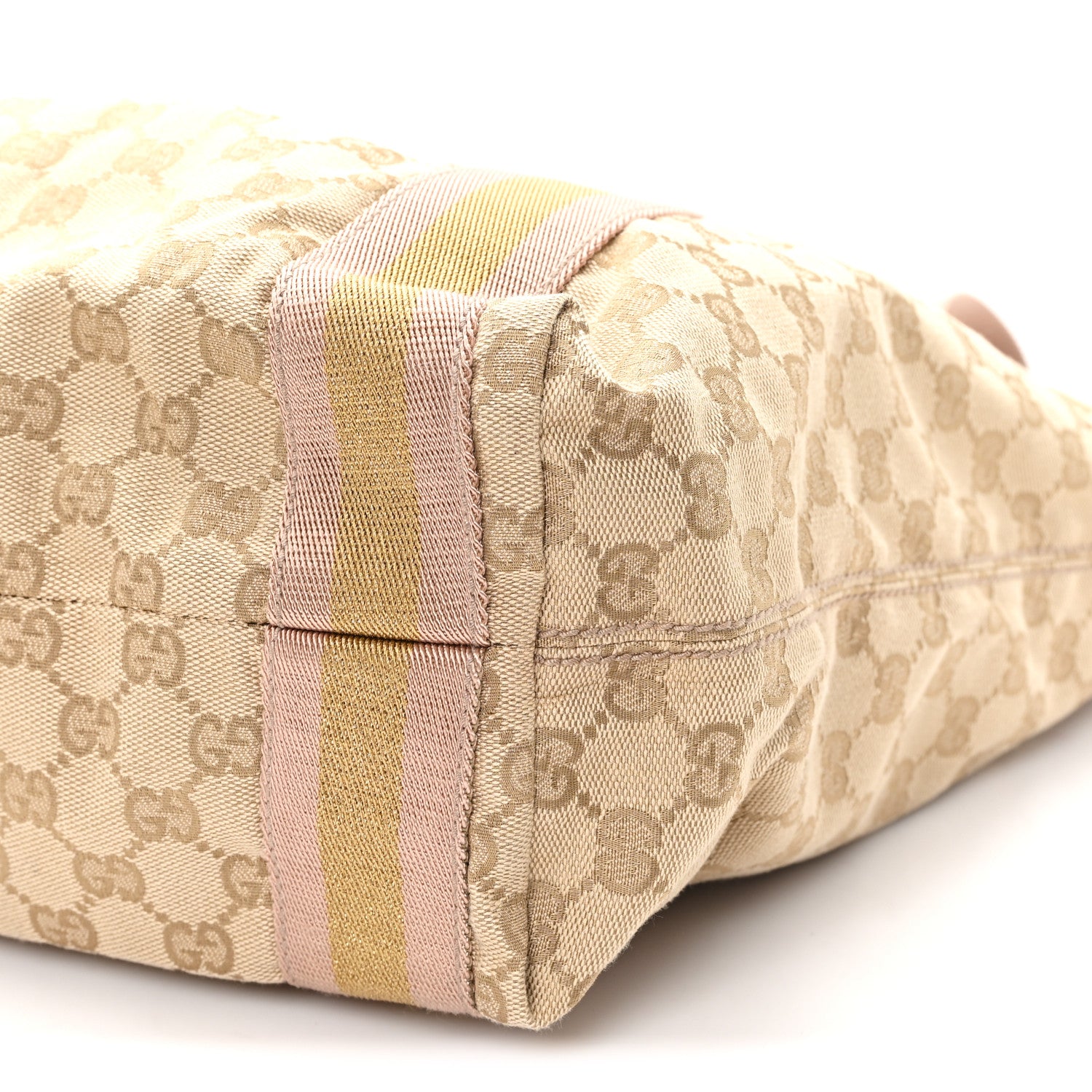 Gucci Monogram Medium Web Tote Pink Gold 9 of 9