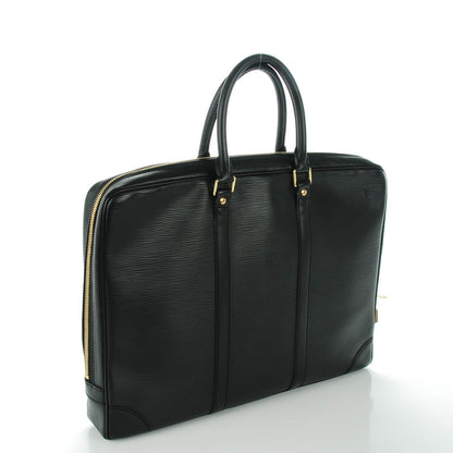 Louis Vuitton Epi Porte-Documents Voyage Briefcase Black 3 of 7