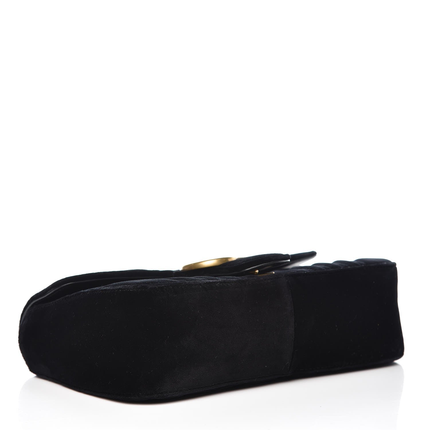 Gucci Velvet Matelasse Small GG Marmont Shoulder Bag Black 4 of 7
