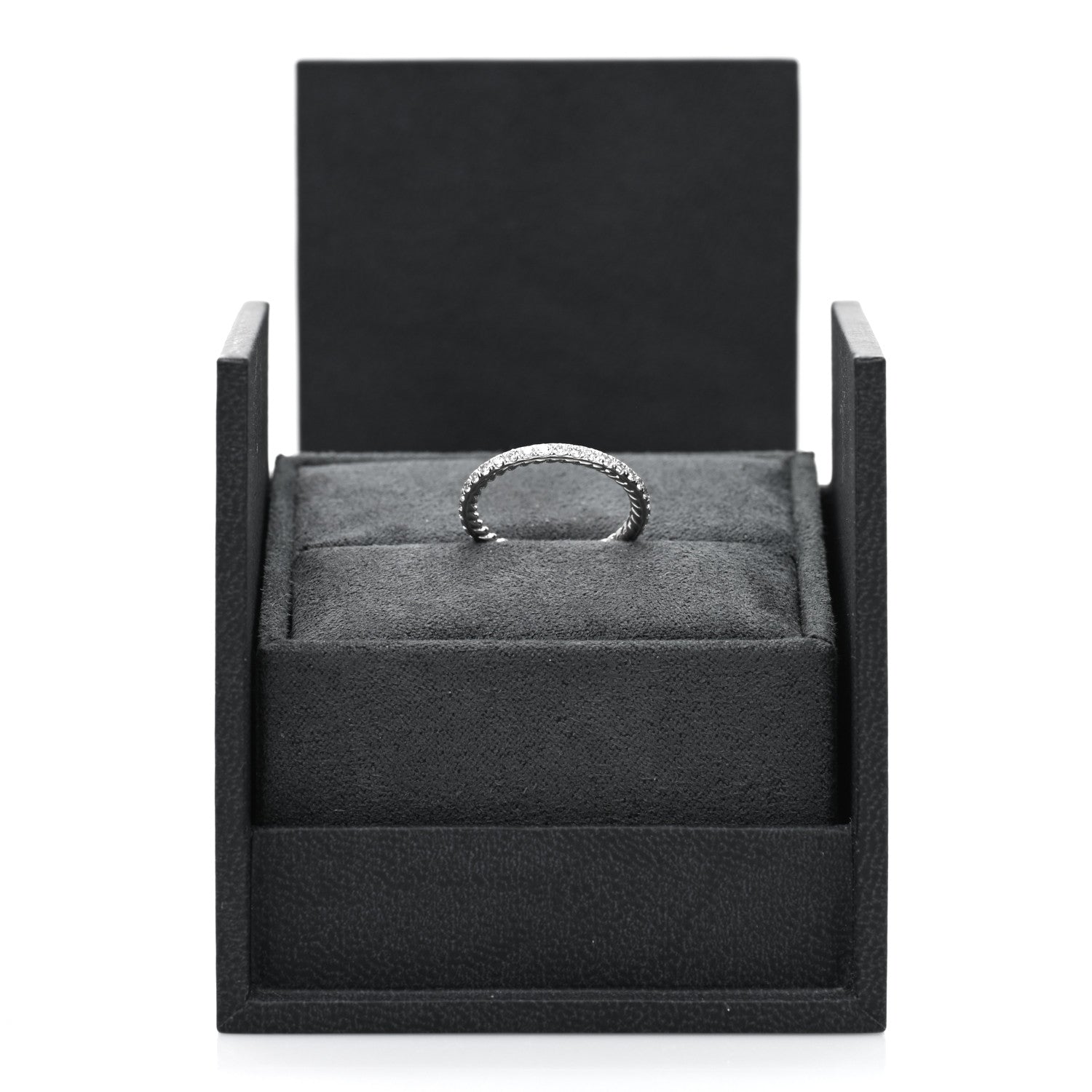 David Yurman Platinum Diamond 2.2mm Eden Eternity Wedding Band Ring 49 5 3 of 5