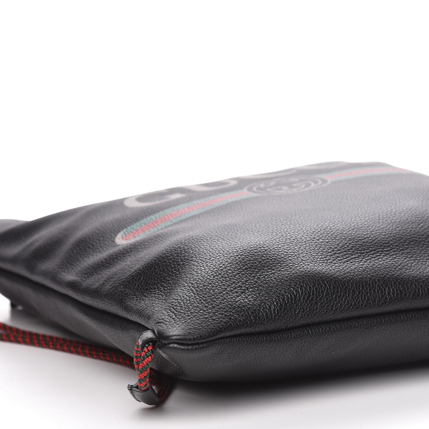 Gucci Calfskin Logo Drawstring Backpack Black 11 of 14