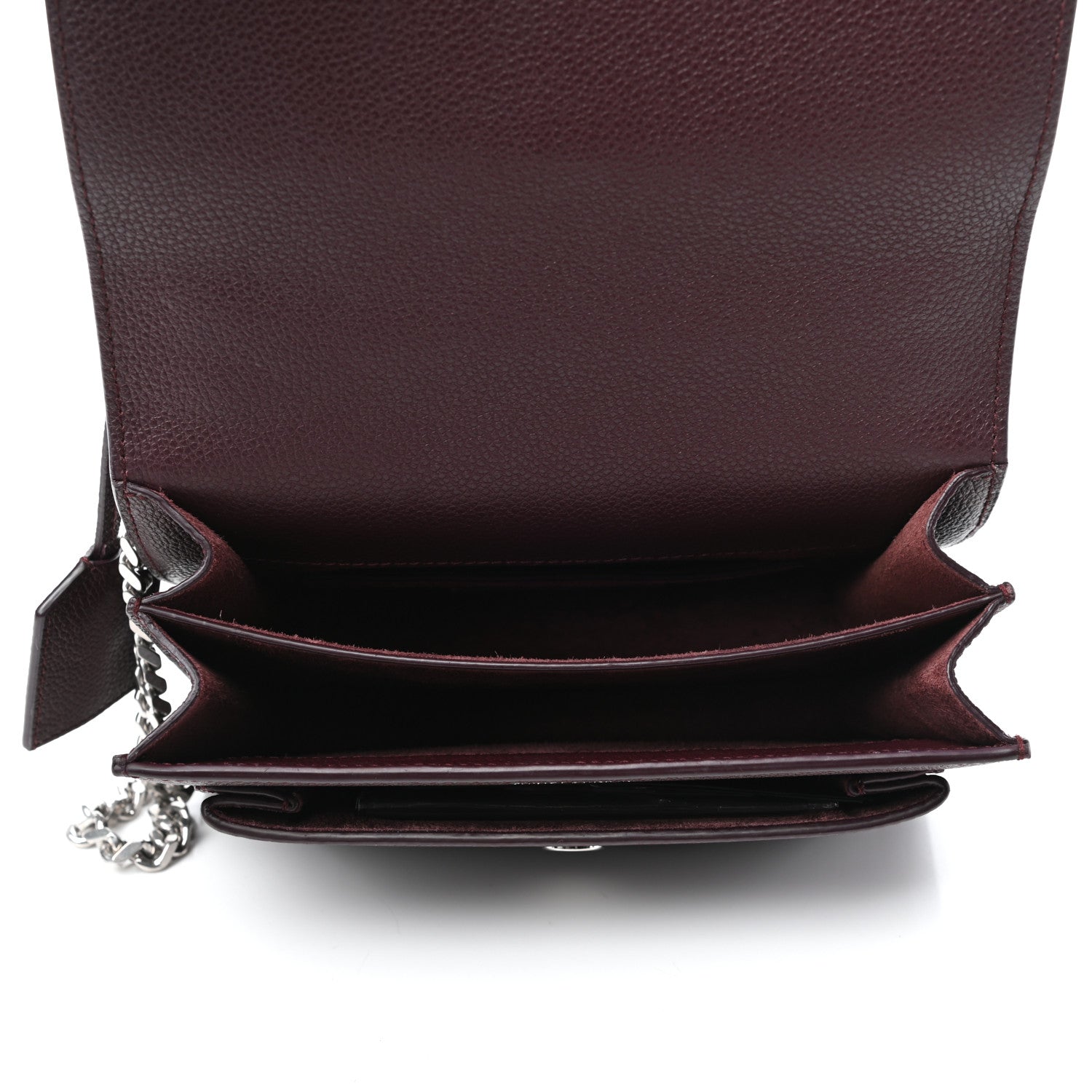 Saint Laurent Grained Calfskin Small Monogram Sunset Amaranto 5 of 9