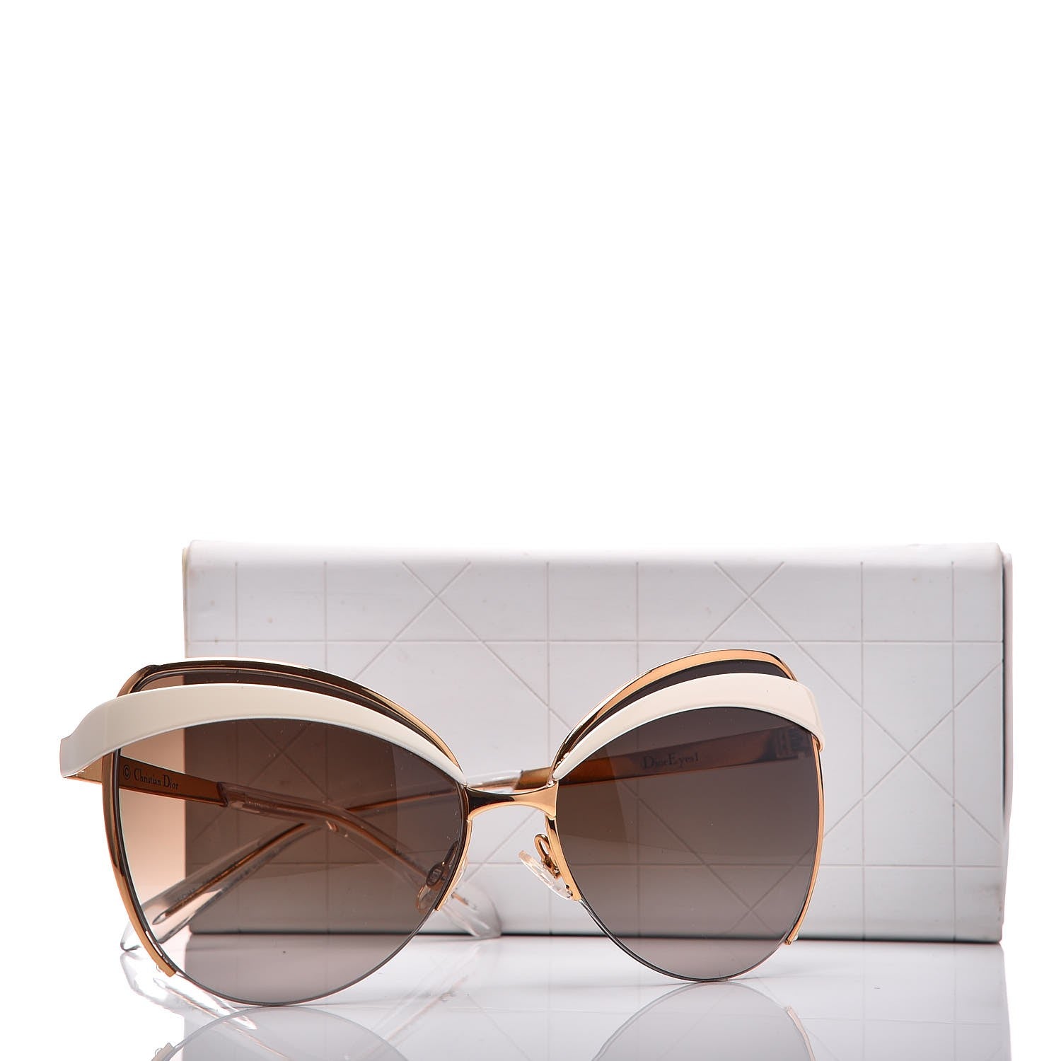 Christian Dior Eyes1 Sunglasses White Gold 9 of 9