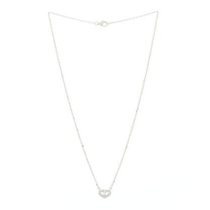 Cartier 18K White Gold Diamond Hearts and Symbols Necklace 2 of 6