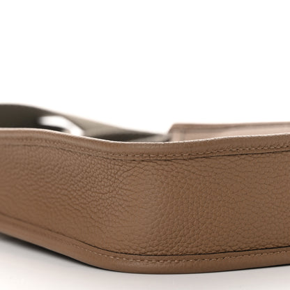 Hermes Taurillon Clemence Amazone Evelyne TPM Beige De Weimar Gris Etain 9 of 14