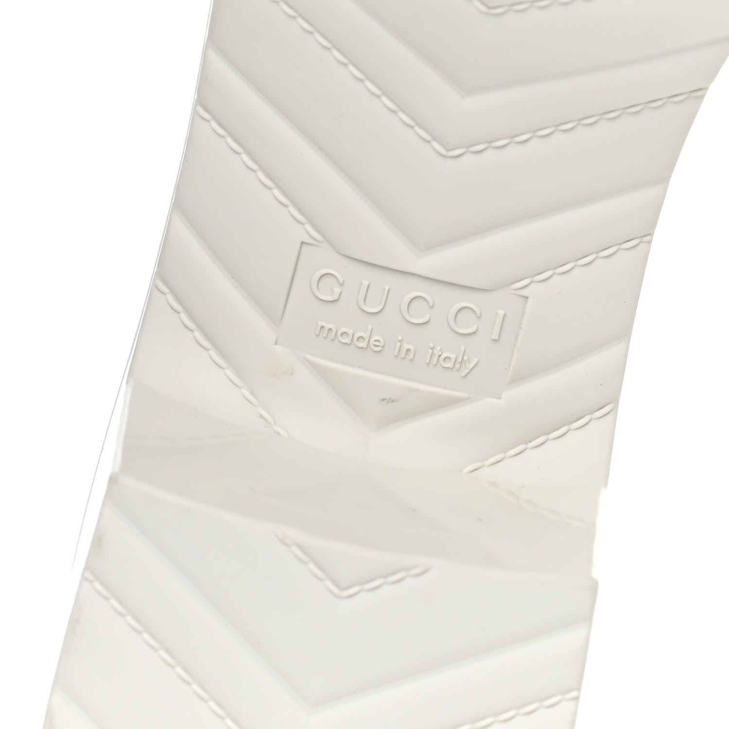 Gucci Rubber Gucci Logo Womens Platform 20/60mm Slide Sandals 39 Mystic White 7 of 10