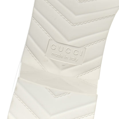 Gucci Rubber Gucci Logo Womens Platform 20/60mm Slide Sandals 39 Mystic White 7 of 10