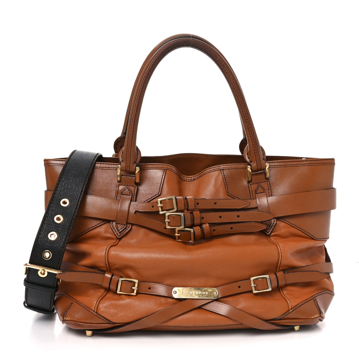 Lambskin Bridle Calfskin Medium Landscape Lynher Tote Tan