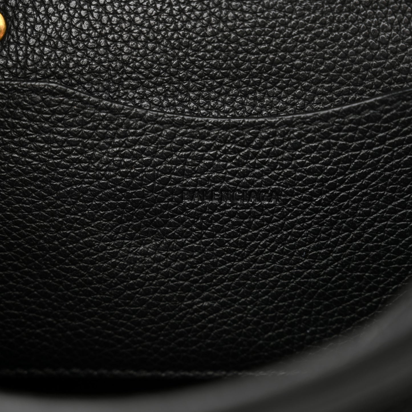 Grained Calfskin Neo Classic Gold Hardware Mini City Black