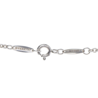Tiffany Sterling Silver Pearl 9-9.5mm Elsa Peretti Open Heart Lariat Necklace 5 of 6