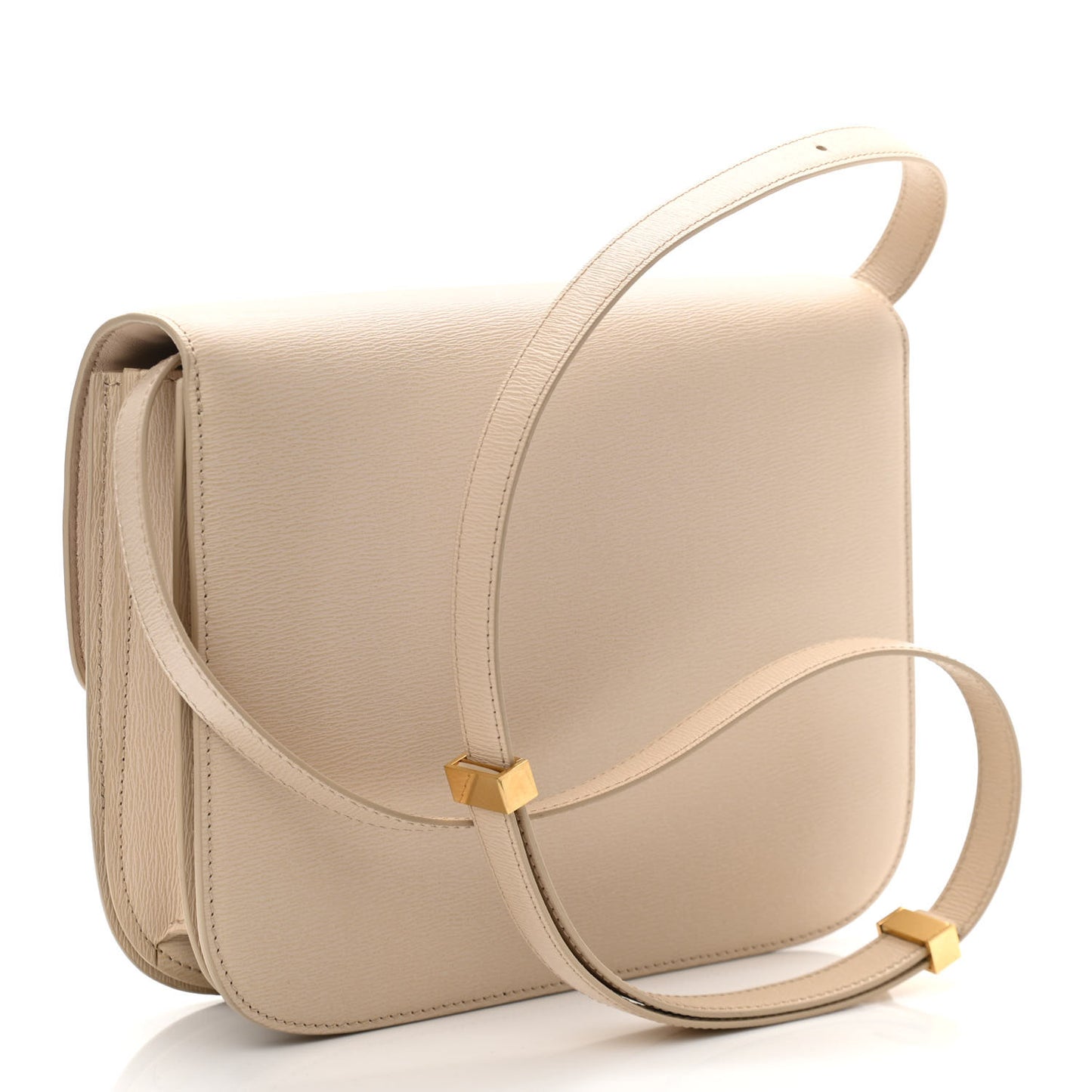 Liege Calfskin Medium Classic Box Flap Bag Powder