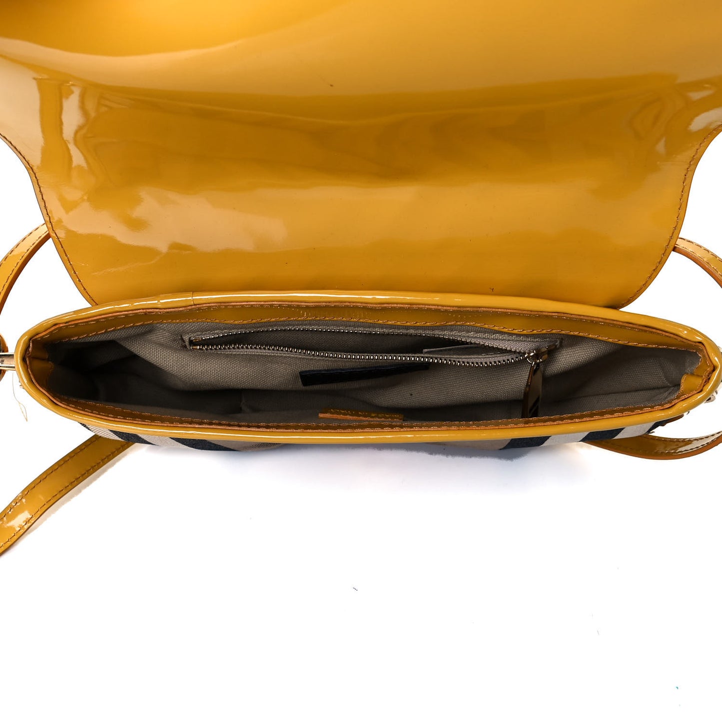 Patent Lilford Check Crossbody Bag Yellow