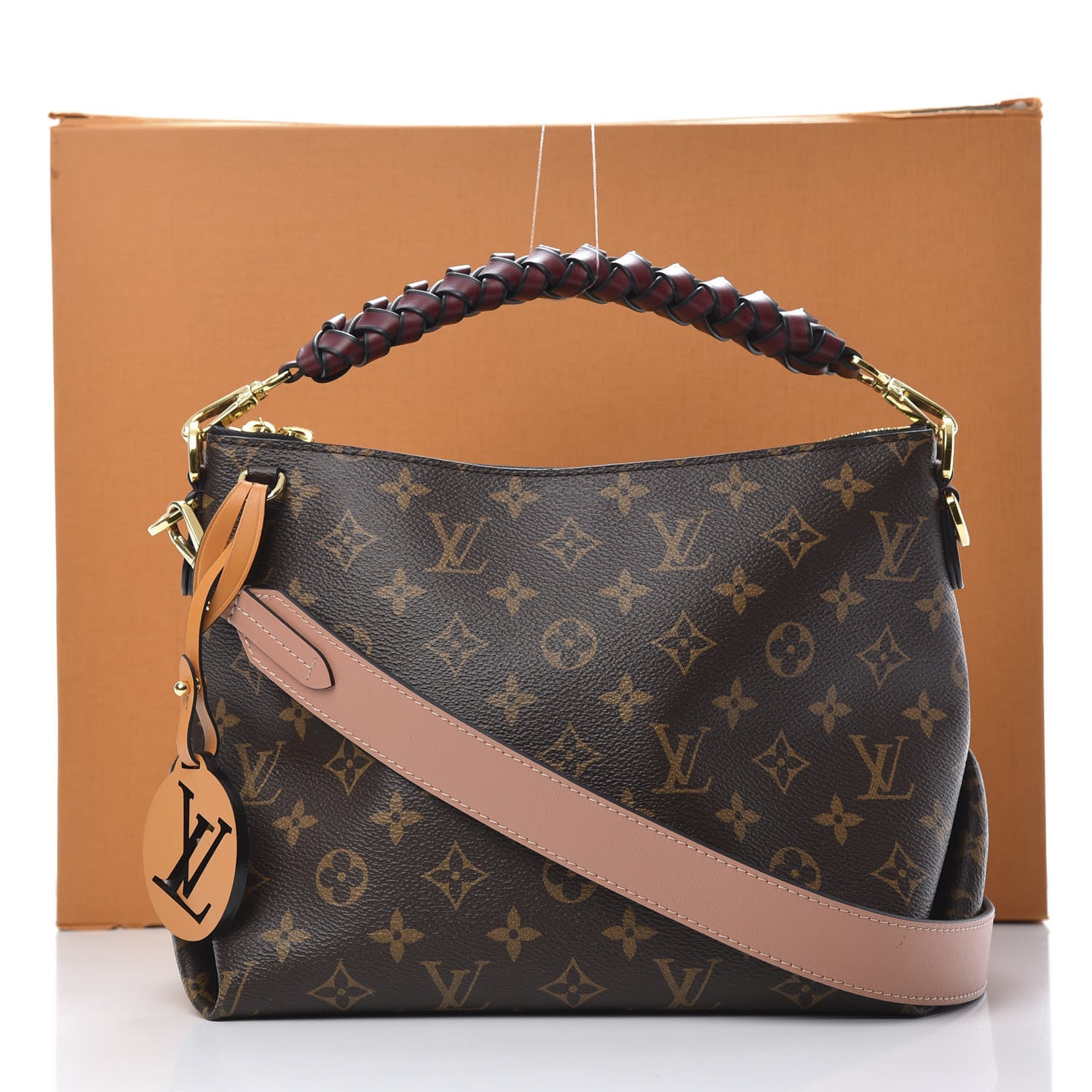 Louis Vuitton Monogram Beaubourg Hobo Mini Bordeaux Red Peach Safran Blue Jean Blue 13 of 13