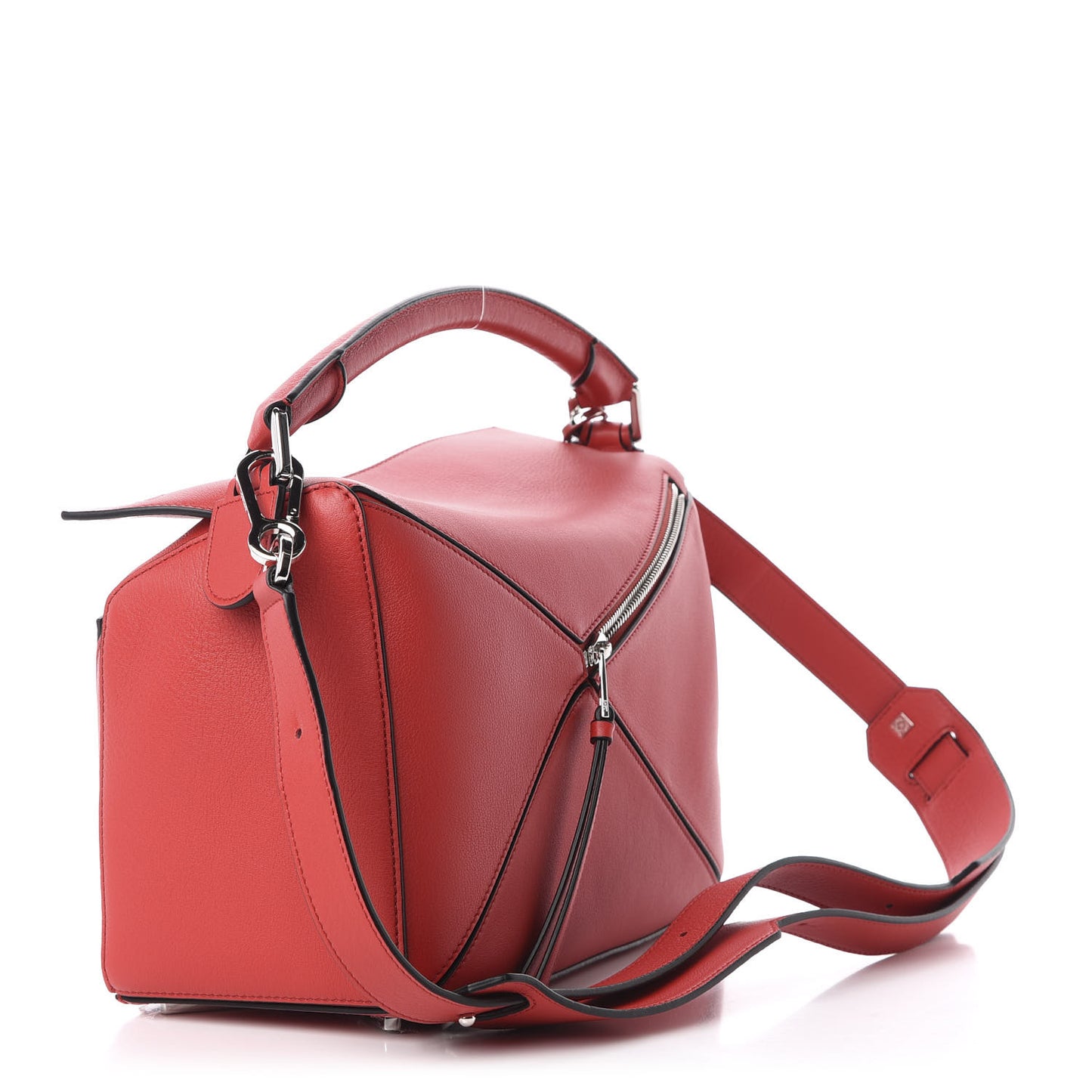 Calfskin Medium Puzzle Bag Scarlet