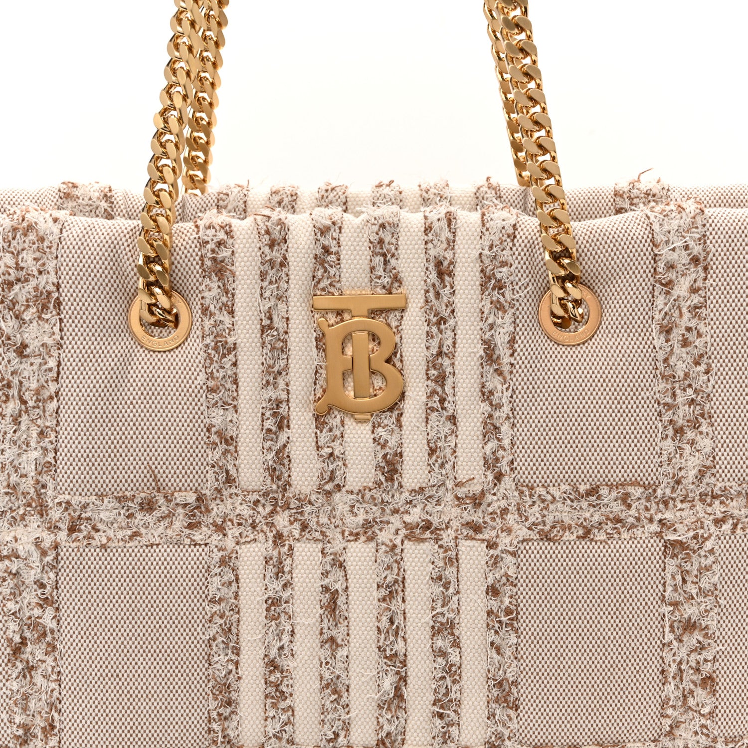 Burberry Cotton Needle Punch Medium Shopper Tote  Natural 7 of 9