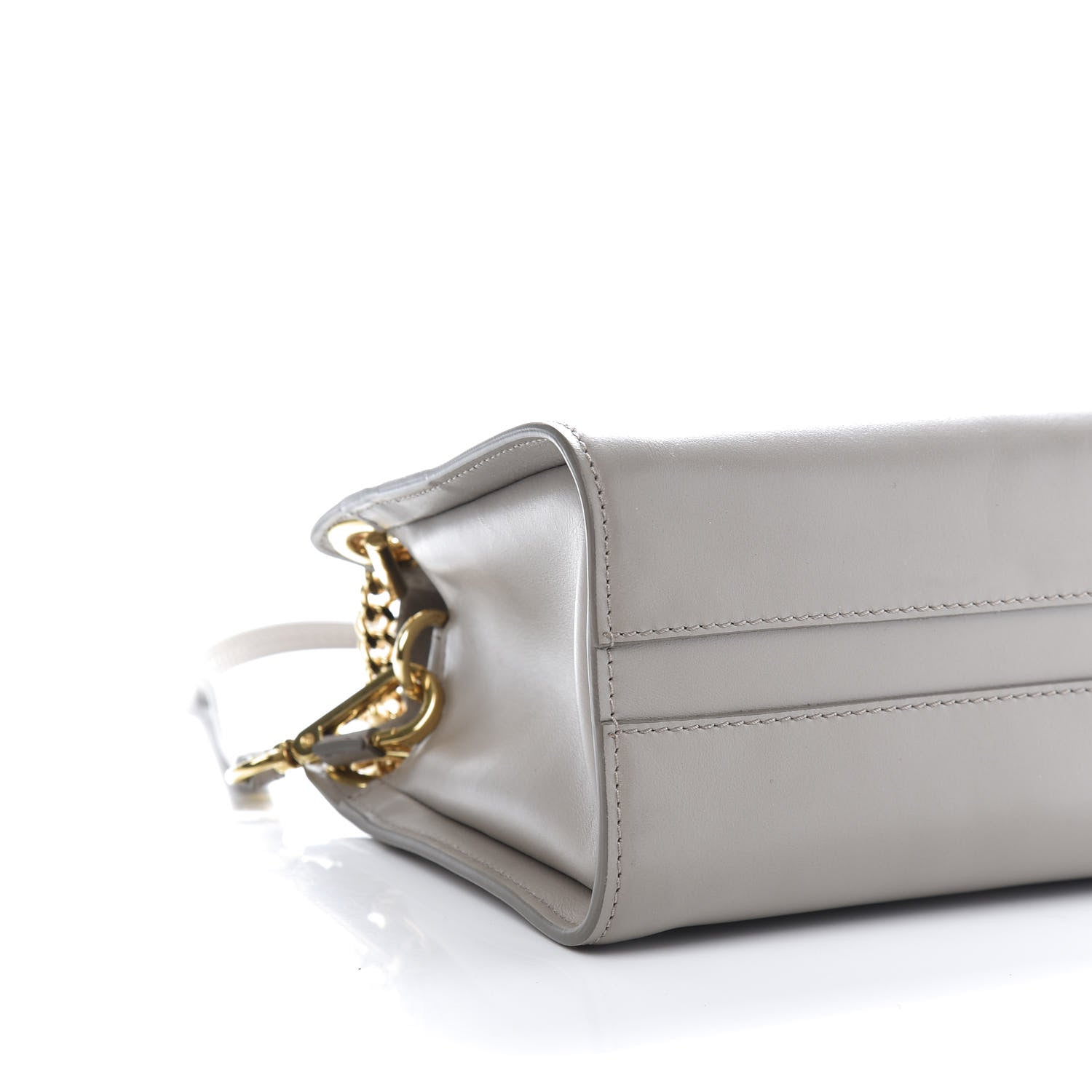 Chloe Shiny Calfskin Mini Annie Shoulder Bag Motty Grey 6 of 13