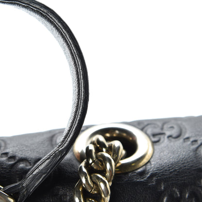 Gucci Guccissima Medium Emily Chain Shoulder Bag Black 10 of 10