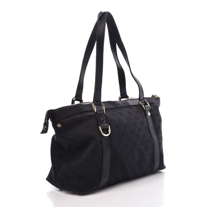 Gucci Monogram Abbey Medium Tote Black 3 of 14