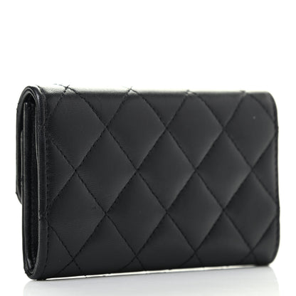Chanel Lambskin Quilted Flap Card Holder Black 3 of 8