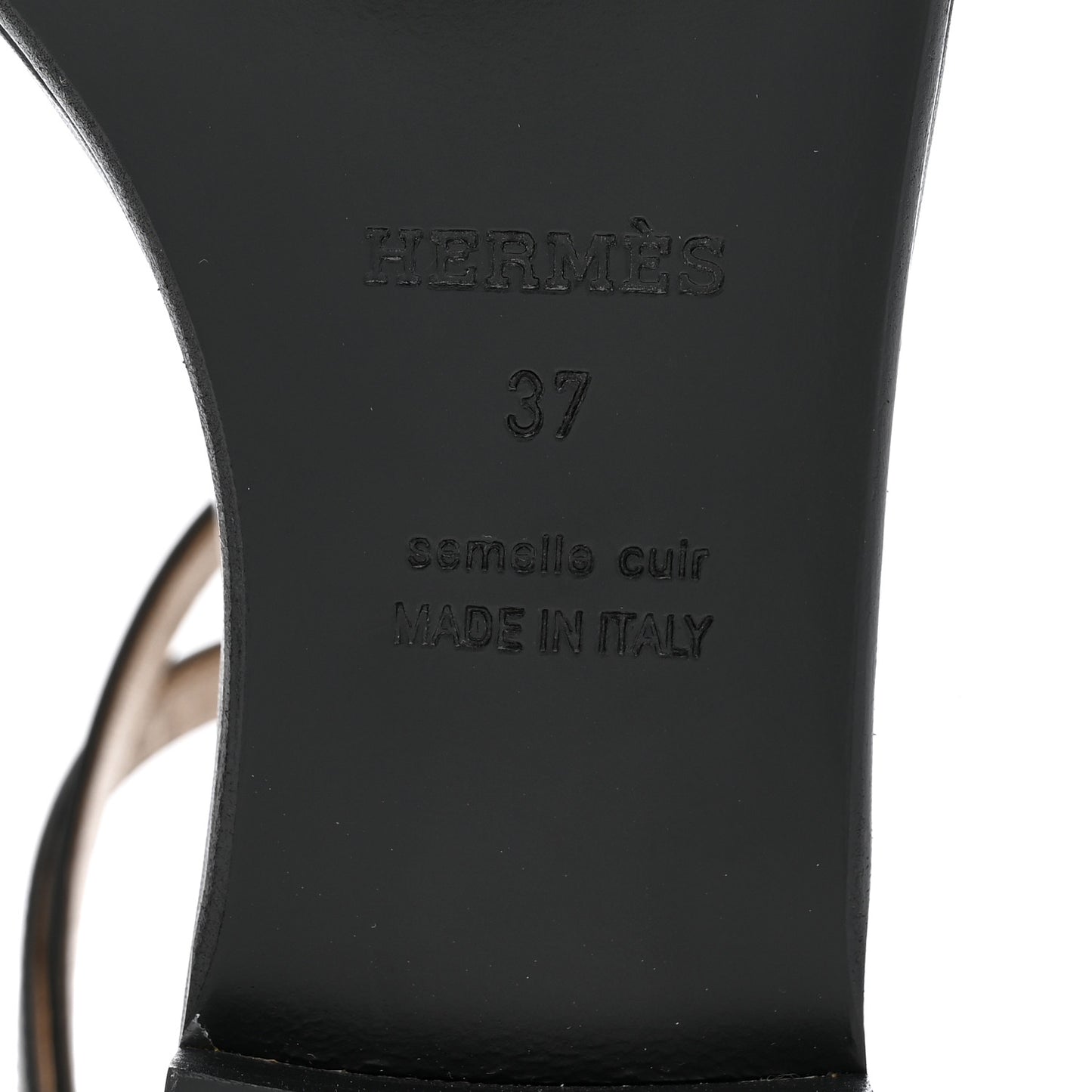 Heritage Calfskin Baia Sandals 37 Black