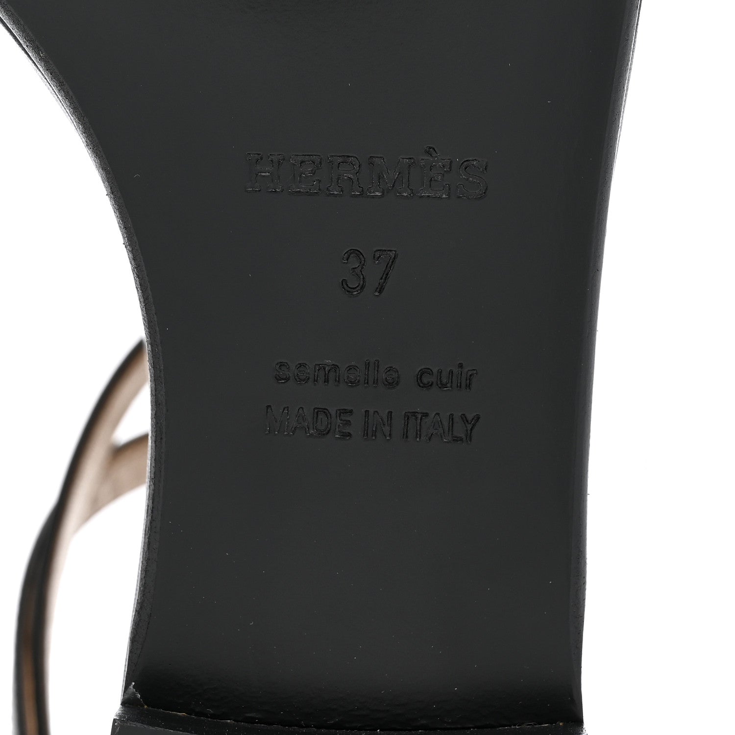 Hermes Heritage Calfskin Baia Sandals 37 Black 7 of 10