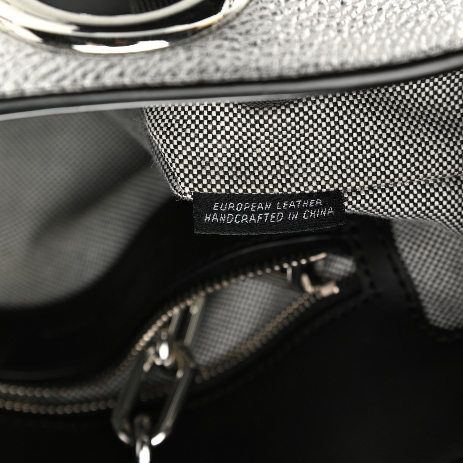 Alexander Wang Metallic Pebbled Calfskin Riot Bucket Bag Silver 7 of 10