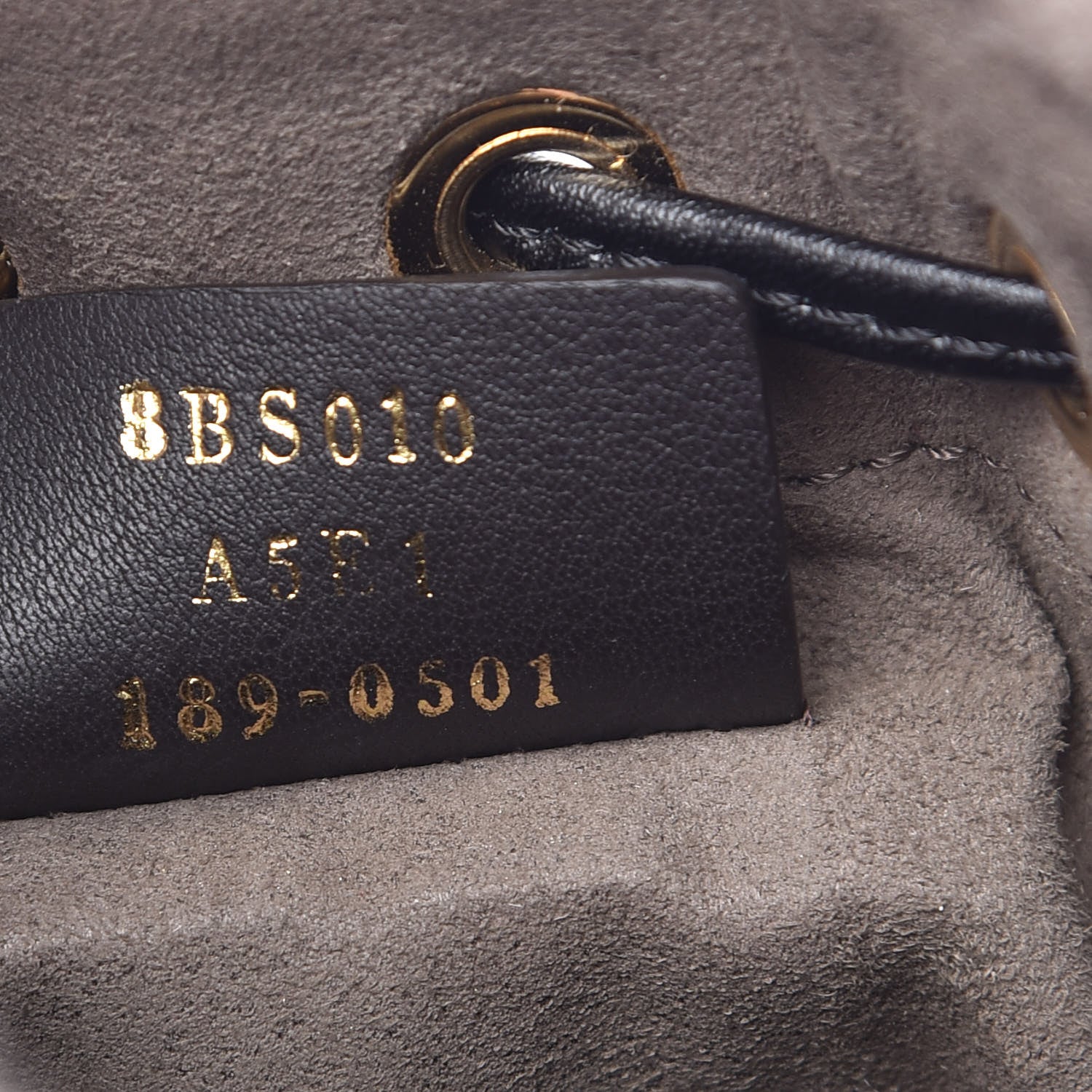 Fendi Shearling F is Macro FF 1974 Diagonal Mini Mon Tresor Bucket Bag Dove Black 8 of 8