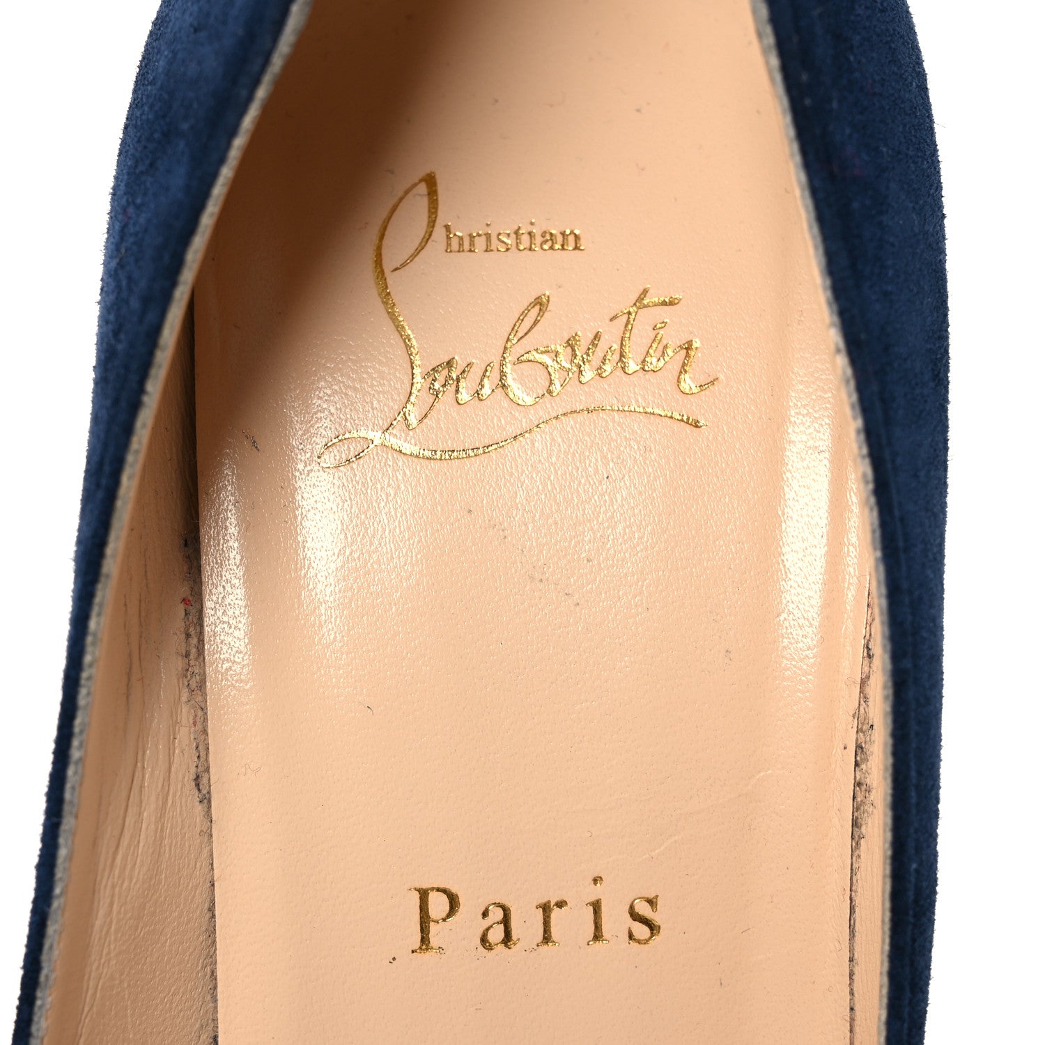 Christian Louboutin Veau Velours Eloise 100 Pumps 38.5 Marine 8 of 14