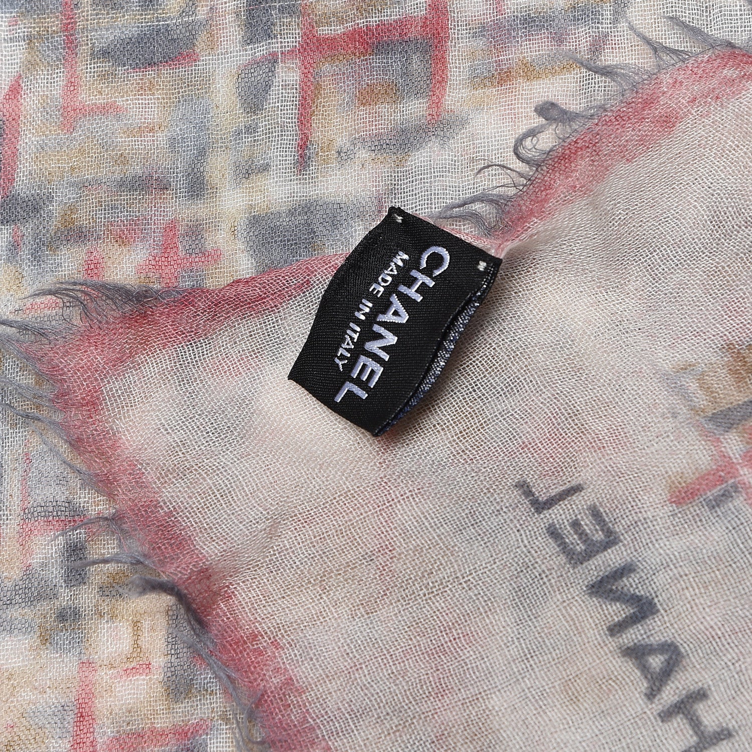 Chanel Cashmere Silk CC Scarf Multicolor 5 of 5