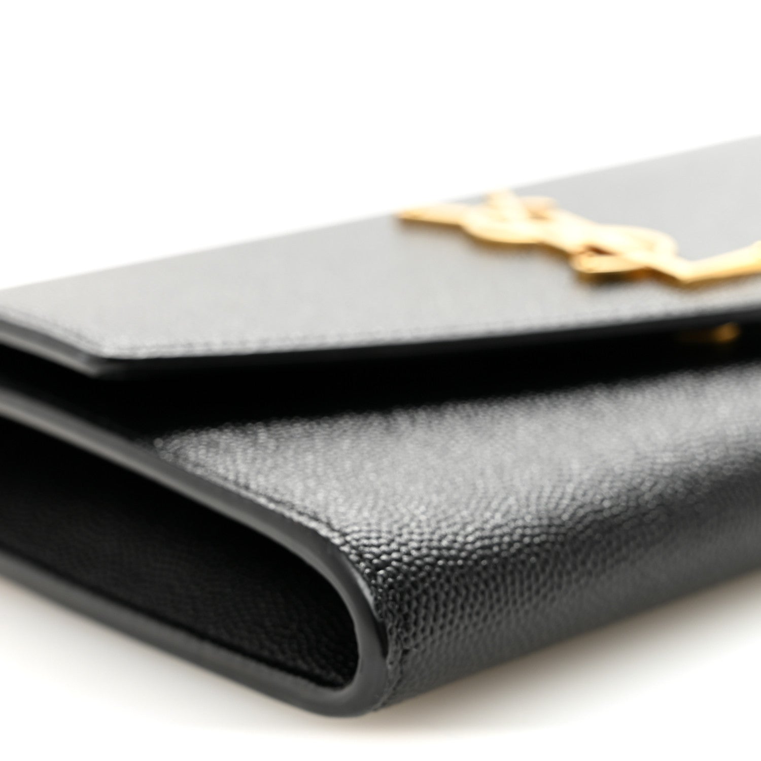 Saint Laurent Grain de Poudre Uptown Chain Wallet Black 7 of 9
