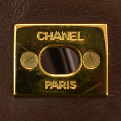 Chanel Lambskin Quilted Flap Shoulder Bag Brown 7 of 8