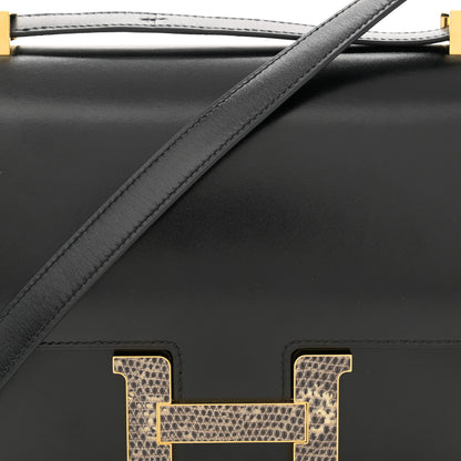 Hermes Box Lizard Constance 24 Black Ombre 8 of 12
