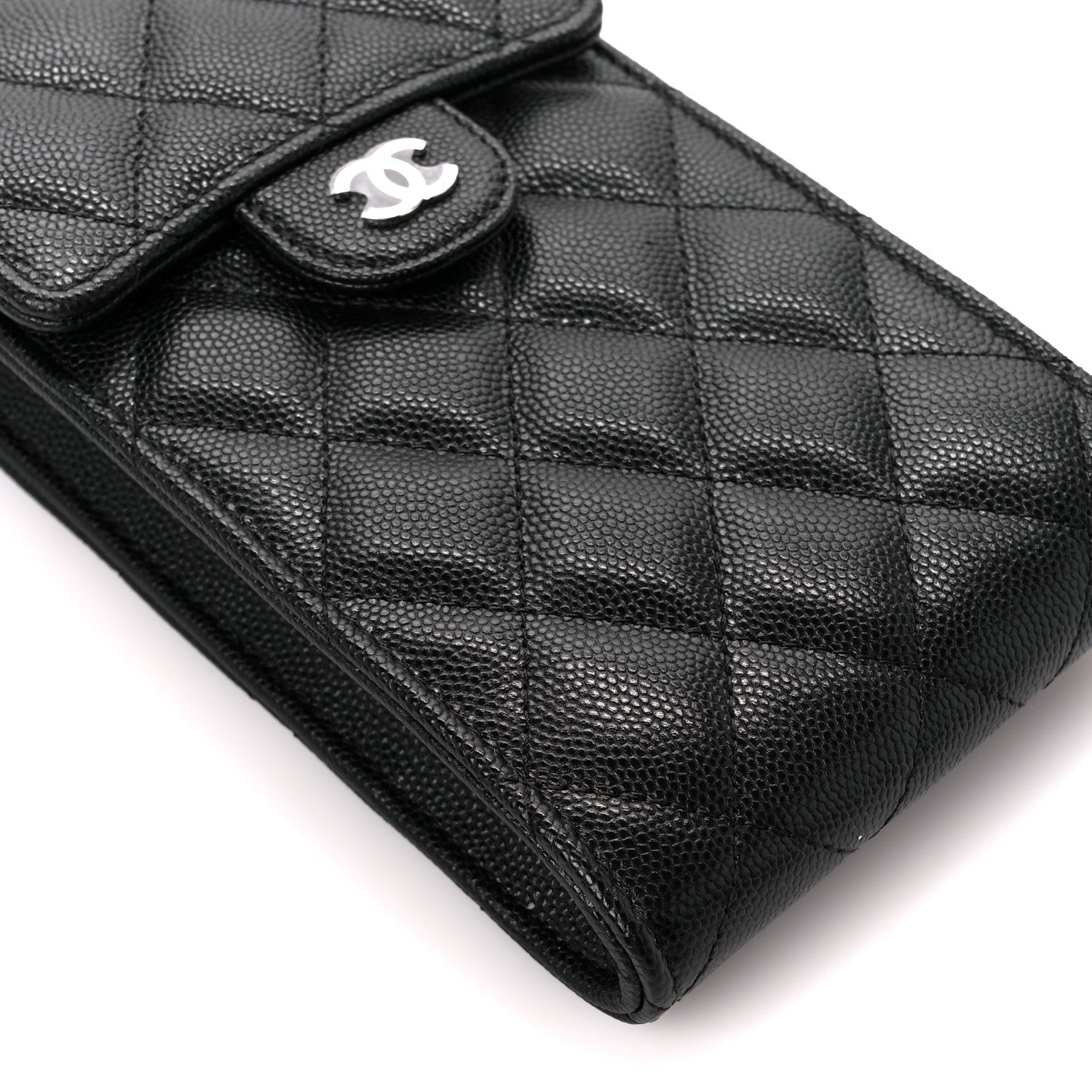 Chanel Caviar Quilted Classic Phone Holder Black 10 of 12