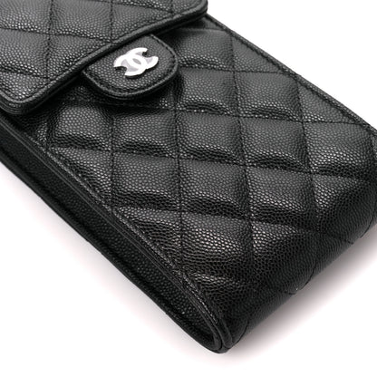 Chanel Caviar Quilted Classic Phone Holder Black 10 of 12