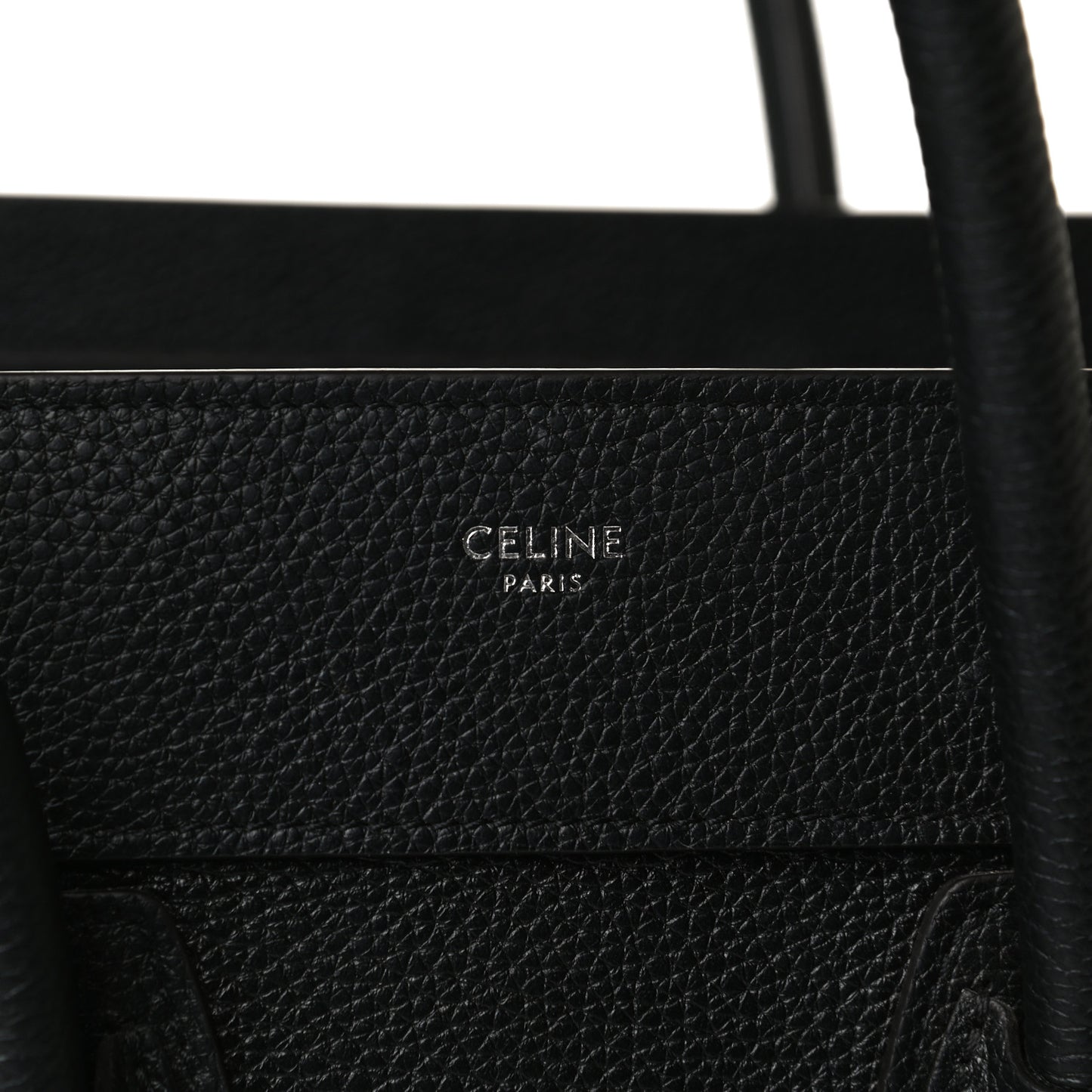 Drummed Calfskin Micro Luggage Black
