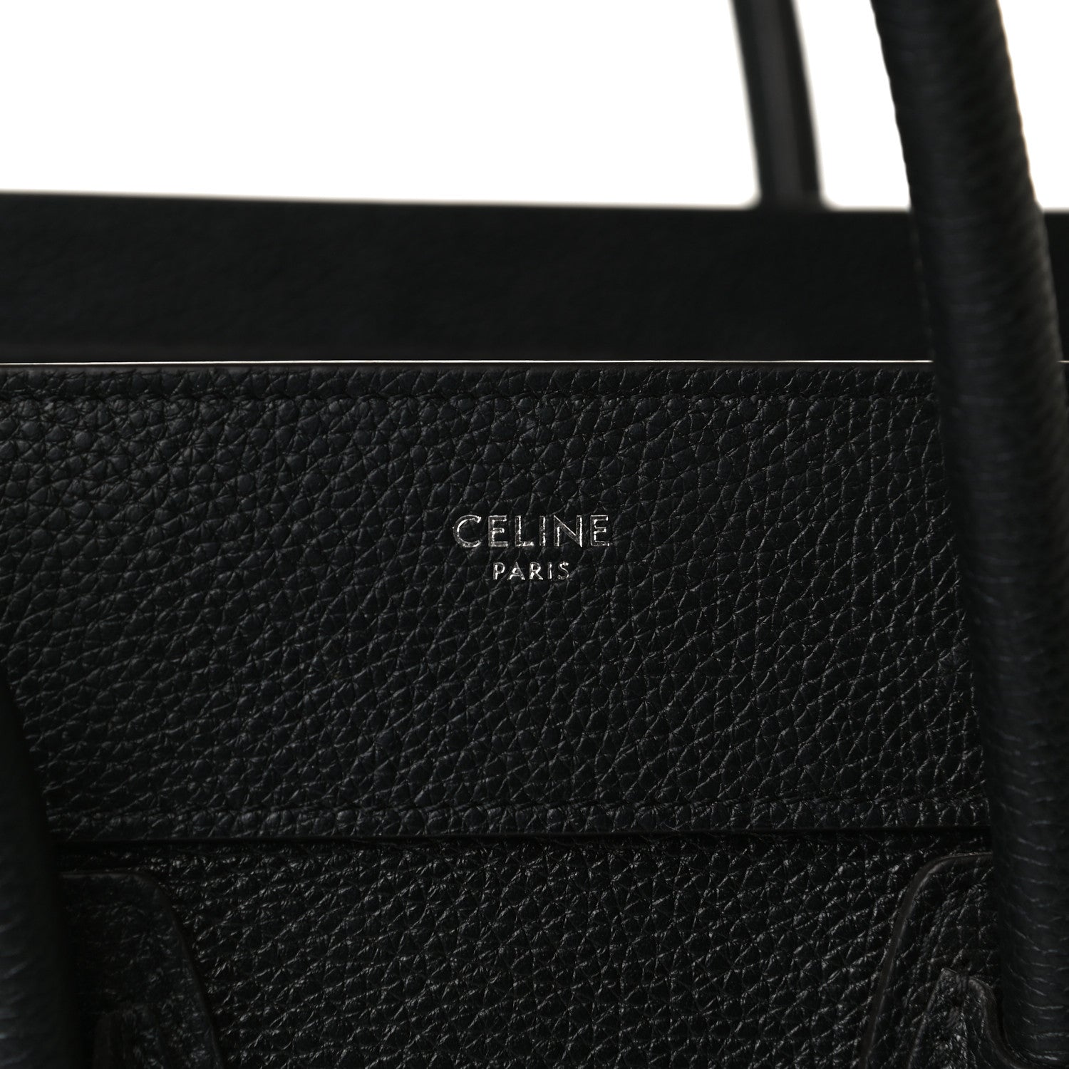 Celine Drummed Calfskin Micro Luggage Black 7 of 16