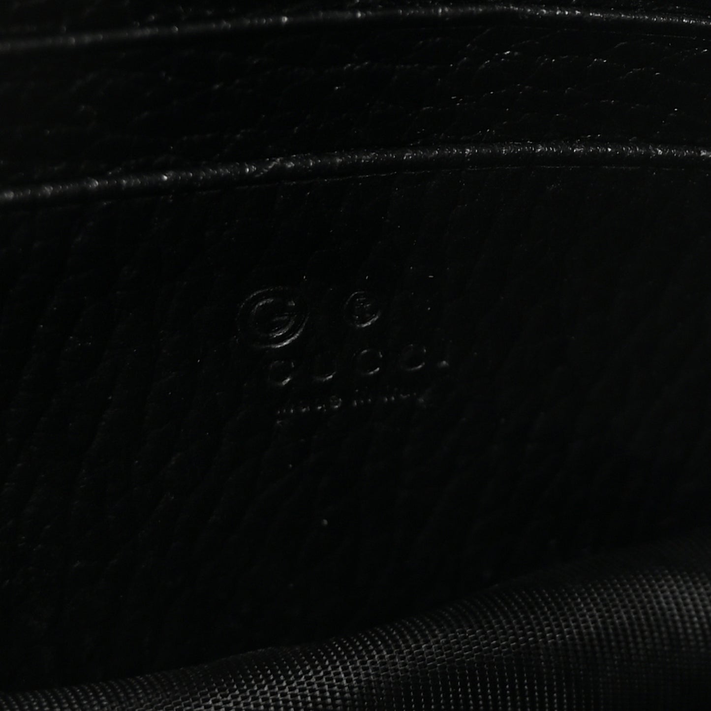 Dollar Calfskin Interlocking G Chain Wallet Black