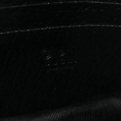 Gucci Dollar Calfskin Interlocking G Chain Wallet Black 6 of 9