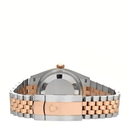 Rolex Stainless Steel 18K Everose Gold Diamond 36mm Oyster Perpetual Datejust Watch Rose Roman 126231 3 of 5