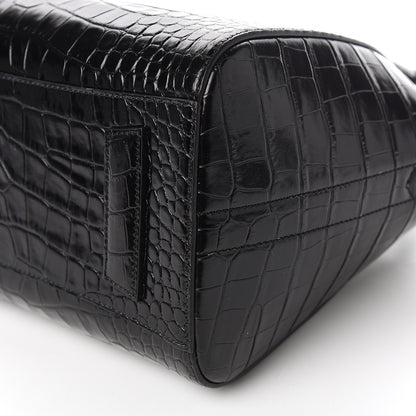 Givenchy Calfskin Crocodile Embossed Small Antigona Black 9 of 9